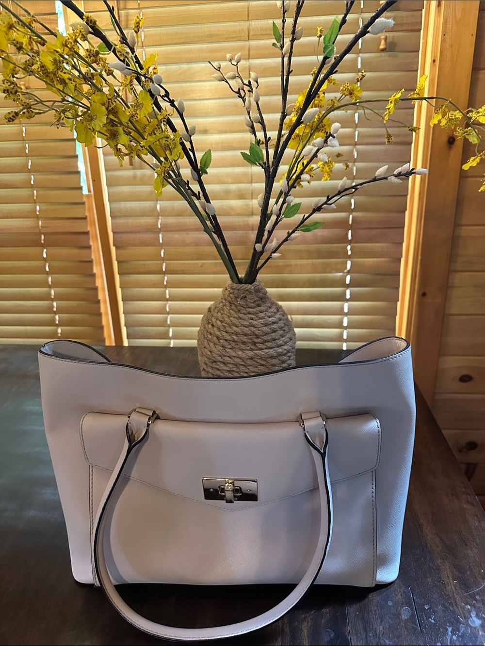 kate spade Pale Pink Interior with White Logo Patch